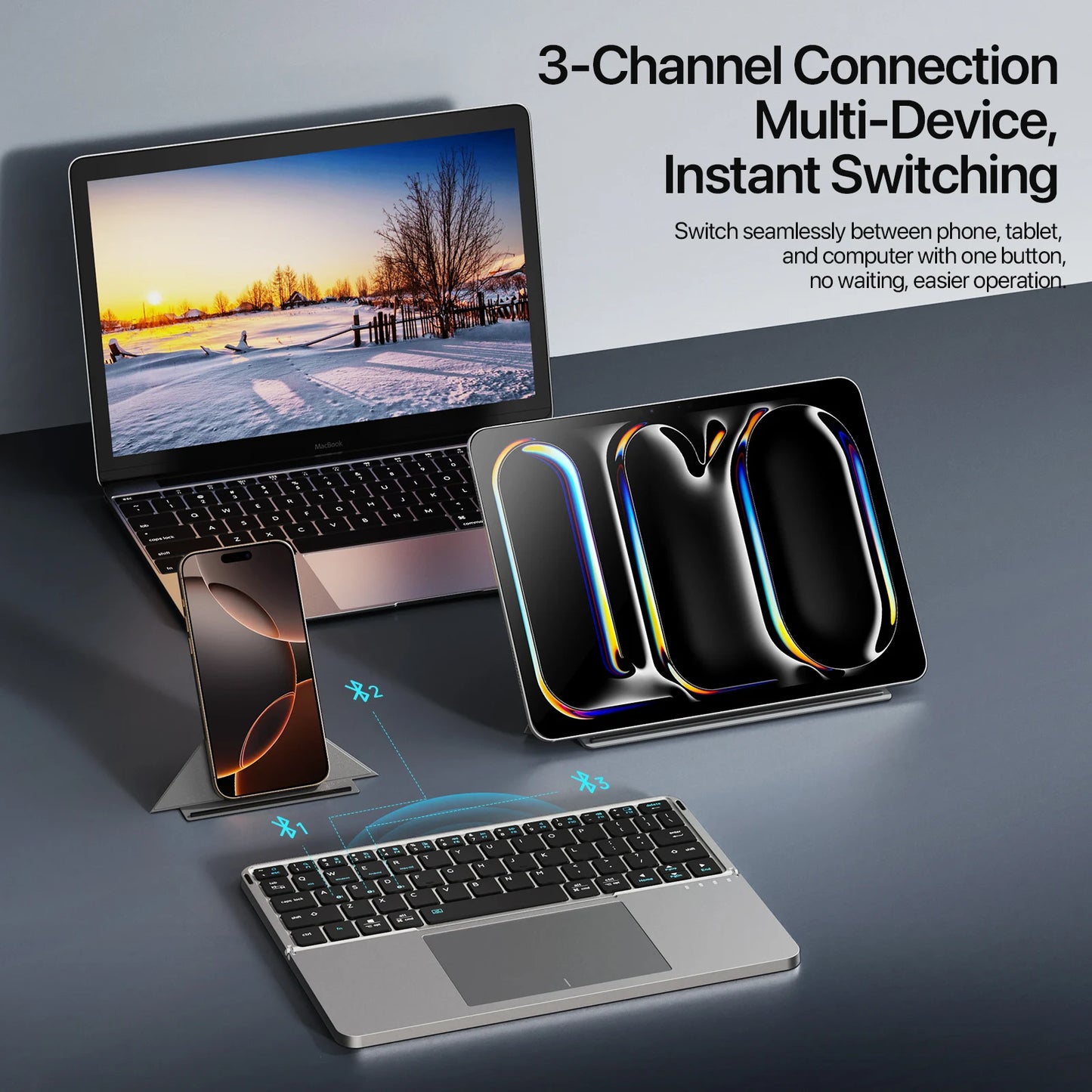Portable Touchpad Foldable Wireless Keyboard™